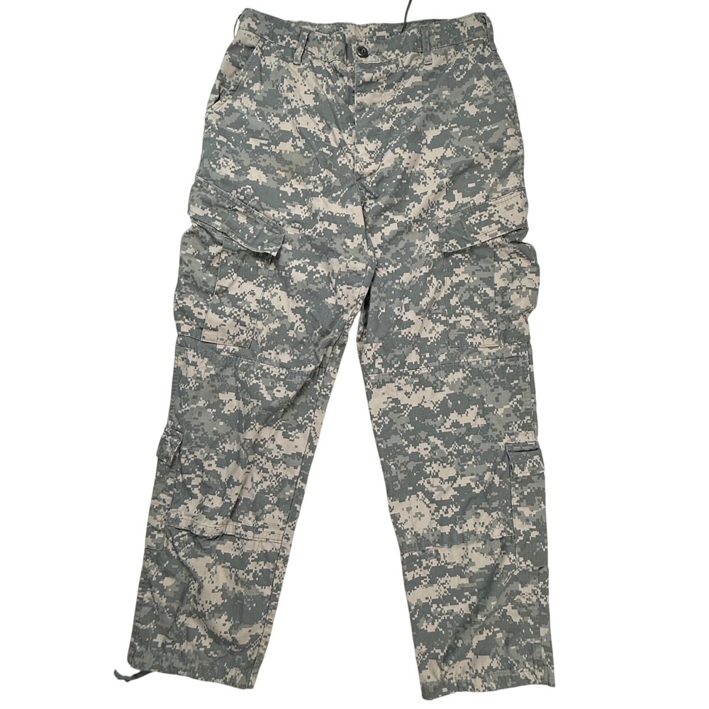 US‎ Army Combat Uniform ACU Trousers Digital Camo Ripstop Cargo Pants Med Reg